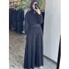 Qupra Kemerli Modal Ceket Etek Pantolon Takım WAD1226