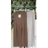 Clande Önü Nervürlü Cepli Palazzo Pantolon