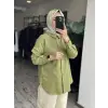 Kayra Yaka Cepli Basic Keten Gömlek KA21134
