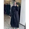 Qupra Parça Detaylı Keten Kimono Elbise Takım WAD1530