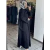 Qupra Parça Detaylı Keten Kimono Elbise Takım WAD1530