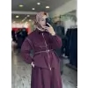 Misswhence Drape ve Fermuar Detaylı Ceket Etek Takım 39307