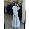 Vuu Çizgili Poplin Elbise