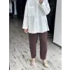 Misswhence Paça Detaylı Chanel Keten Pantolon 39121