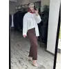 Misswhence Paça Detaylı Chanel Keten Pantolon 39121