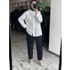 Misswhence Paça Detaylı Chanel Keten Pantolon 39121