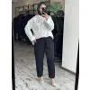 Misswhence Paça Detaylı Chanel Keten Pantolon 39121