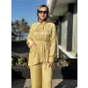 Almarwah Saten Kıraşlı Gömlek Pantolon Takım 202974