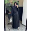 Zems Güpür ve Saten Kombinli Çık Abaya 2802
