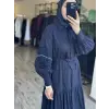 Kayra Kolları Güpür Detaylı Düğmeli Gömlek Elbise KA83002