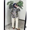 Almarwah Etnik Desenli Kapitone Ceket 405019