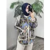 Almarwah Etnik Desenli Kapitone Ceket 405019