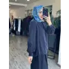 Misswhence Kolları Biyeli Manşet Detaylı Cupra İpek Bluz 39023