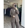 Qupra Taş Baskılı Keten Ceket Pantolon Takım WAD1290