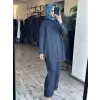 Zems Spor Dikiş Detaylı Denim Gömlek Pantolon Takım 2T070