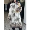 Kayra Desenli Maxi Boy Gömlek / Tunik KA21197
