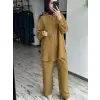 QooQ Store Pens Detaylı Çizgili Silva Pantolon 26SS309