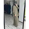QooQ Store Pens Detaylı Çizgili Silva Pantolon 26SS309