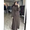 Misswhence Şifon Şal Detaylı  Geniş Kol Cupra İpek Pardesü 39506