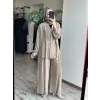 Almarwah Kolları Büzgülü Düğmeli Tencel Ceket 405024