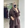 Almarwah Kolları Büzgülü Düğmeli Tencel Ceket 405024