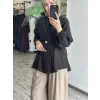 Almarwah Kolları Büzgülü Düğmeli Tencel Ceket 405024
