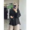 Almarwah Kolları Büzgülü Düğmeli Tencel Ceket 405024