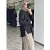 Almarwah Kolları Büzgülü Düğmeli Tencel Ceket 405024