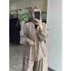 Almarwah Kolları Büzgülü Düğmeli Tencel Ceket 405024