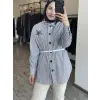 MAQ Yıldız Payet Detaylı Çizgili Gömlek