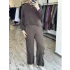 Misswhence Paçası Parça ve Büzdürme Detaylı Rahat Chanel Keten Pantolon 39117K