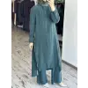 Misswhence Fermuar Detaylı Maxi Boy Cupra İpek Tunik 39031