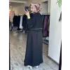 Misswhence Şifon Dikiş ve Rüzgarlık Detaylı Fermauarlı Chanel Keten Pardesü 39515