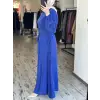 Misswhence Drape Detaylı Cupra İpek Elbise 39833