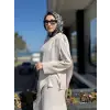 QooQ Store Drape ve Kapama Detaylı Şık Shin Bluz Etek Takım 26SS225