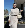 QooQ Store Drape ve Kapama Detaylı Şık Shin Bluz Etek Takım 26SS225