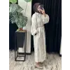 SENNA Nakış ve Boncuk İşlemeli Vual Flone Elbise SD2630047