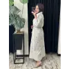 SENNA Nakış ve Boncuk İşlemeli Vual Flone Elbise SD2630047
