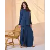 Misswhence İçi Pantolonlu Cupra İpek Tunik Şalvar Takım 39004