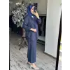 Kahma  Keten Ceket Pantolon Takım