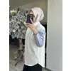 Clande Biyeli Çizgi Detaylı Poplin Gömlek