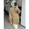 Almarwah Yırtmaç Detaylı Gofre Gömlek 101006