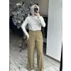 Kayra  Beli Lastikli Keten  Pantolon KA19026