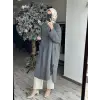 QooQ Drape Detaylı Maxi Nerva Tunik Gömlek 26SS229