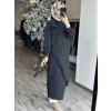 Qooq Store Gömlek Yaka Rüzgarlık Detaylı Arsen Kimono