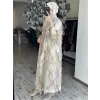 Vuu Püskül Detaylı Jakarlı Abaya