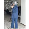 Kayra Taş Detaylı Tensel Kot Kap Pantolon Takım KA76022