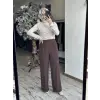 Clande Pens Detaylı Bol Paça Pantolon