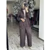 Almarwah Fermuarlı Kraşlı Kap Pantolon Takım 202973