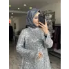 Zems Payet Detaylı Şık Elbise 2853